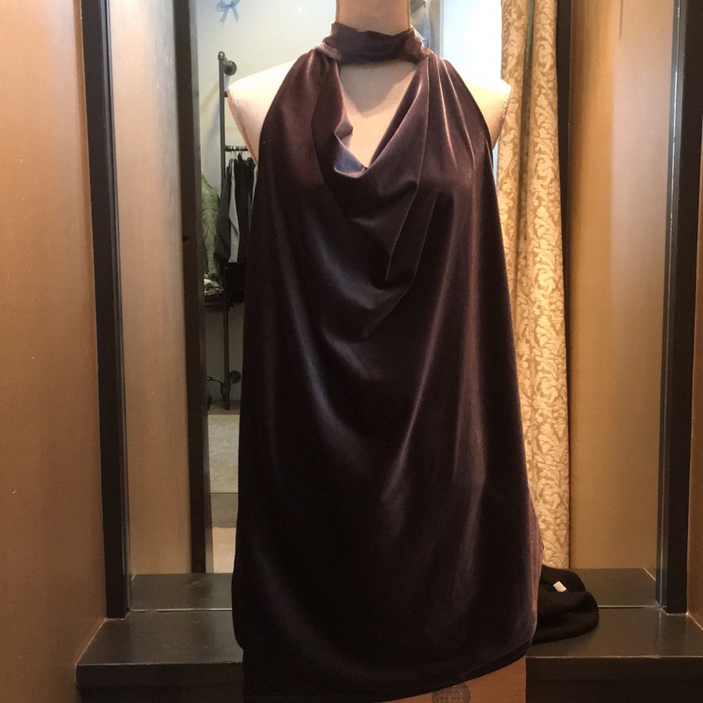 Lola and Sofie gray Velvet Dress